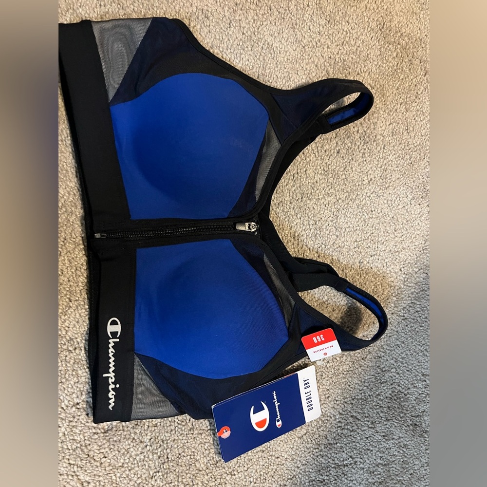 Champion Motion Control Zip Sports Bra 36B